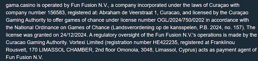 Депозит вывод Gama KG